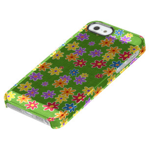 Flower Power Fabric Pattern + your ideas Clear iPhone SE/5/5s Case