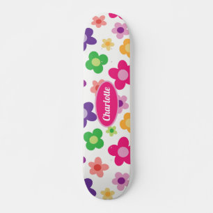 Flower Power Floral Purple & PinkCustom Skateboard