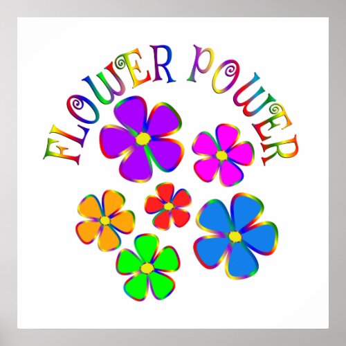 Flower Power Fun Flowers Poster