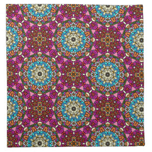 Flower Power Groovy Garden Cloth Napkin