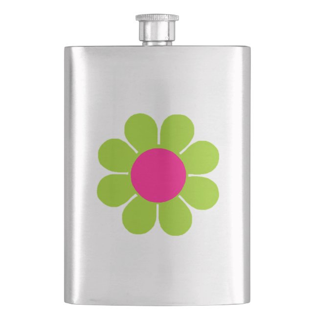 Flower Power Hip Flask (Front)