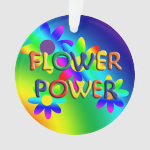 Flower Power Hippie Christmas Ornament 2
