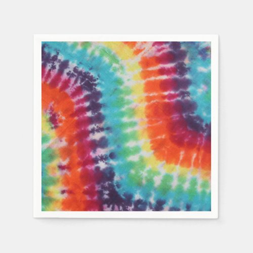 Flower Power Hippie Tie Dye  Paper Plates Napkins