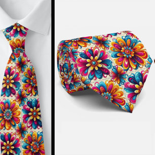 Flower Power Hippy Neck Tie