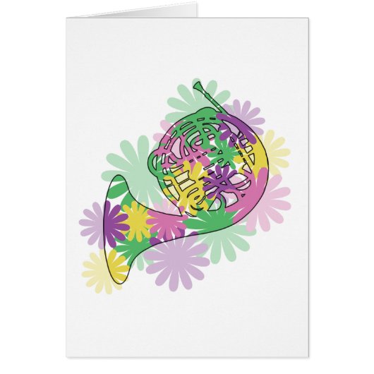 Flower Power Horn Cards (Front)