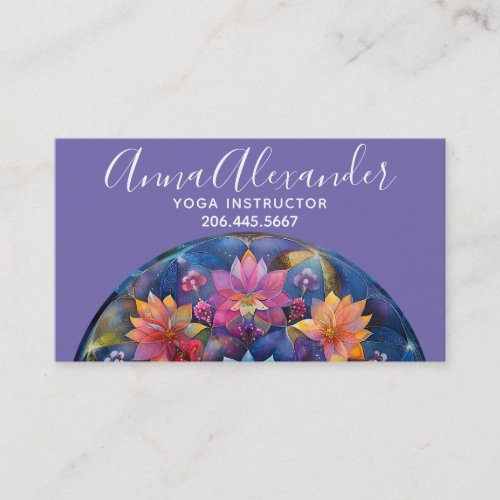 Flower Power I Mandala Business Card