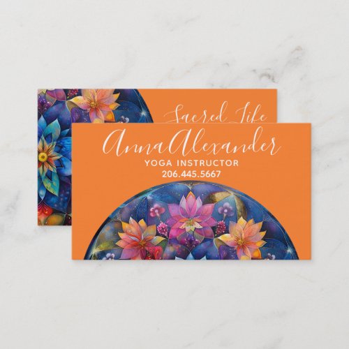 Flower Power I Mandala Business Card