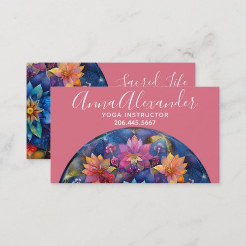 Flower Power I Mandala Business Card