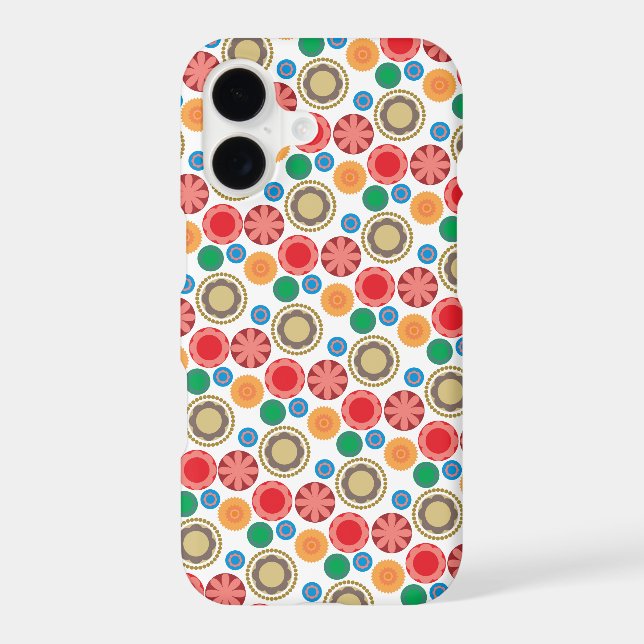 Flower Power in Rows 002 Iphone Case (Back)