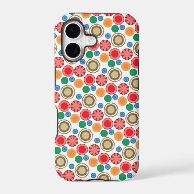 Flower Power in Rows 002 Iphone Case (Back)