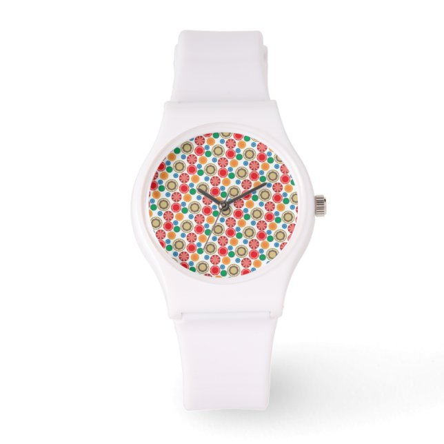 Flower Power in Rows 002 Watch (Front)