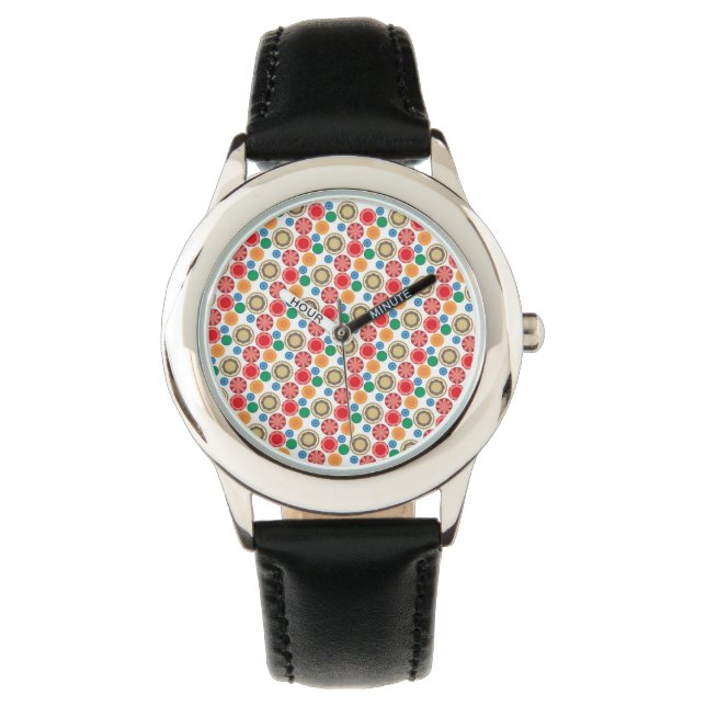 Flower Power in Rows 002 Watch (Front)
