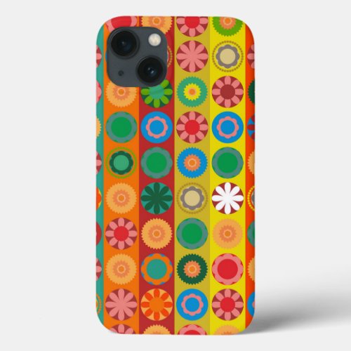 Flower Power in Rows iPhone 13 Case
