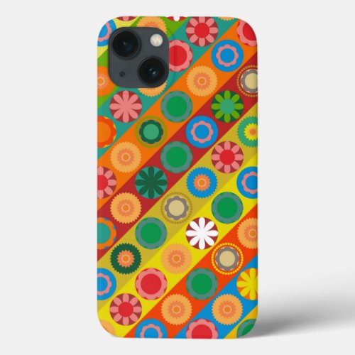 Flower Power in Rows iPhone 13 Case