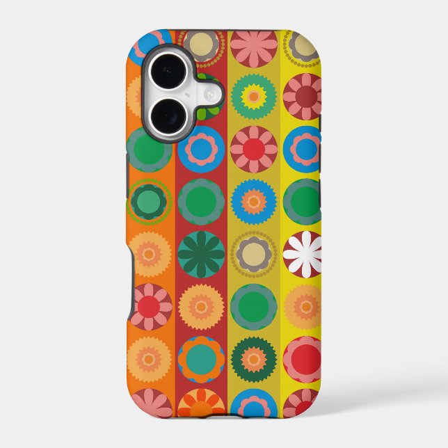Flower Power in Rows Case-Mate iPhone Case (Back)