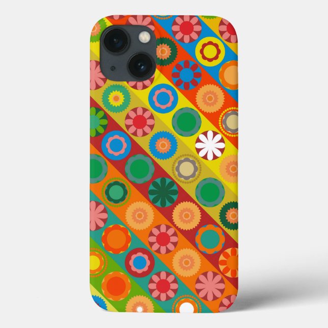Flower Power in Rows Case-Mate iPhone Case (Back)