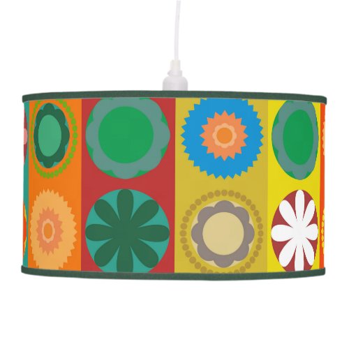 Flower Power in Rows Hanging Lamp