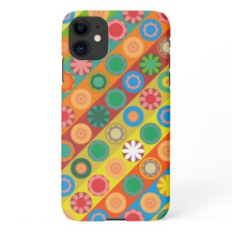 Flower Power in Rows iPhone 11 Case