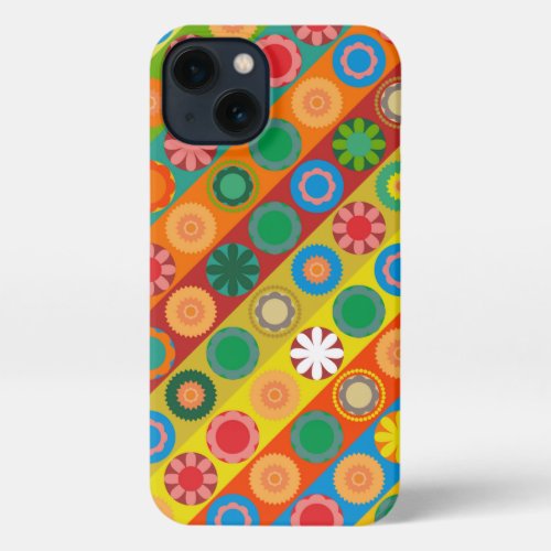 Flower Power in Rows iPhone 13 Case