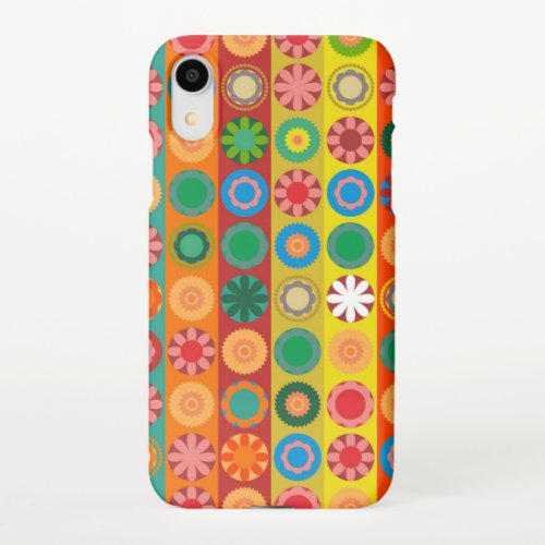 Flower Power in Rows iPhone XR Case