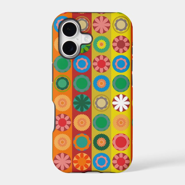Flower Power in Rows Iphone Case (Back)