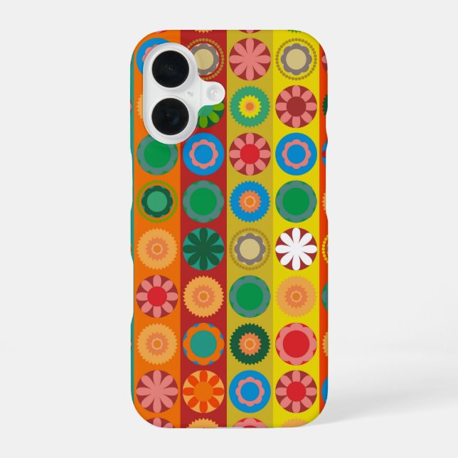 Flower Power in Rows iPhone Case (Back)