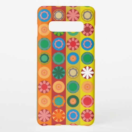 Flower Power in Rows Samsung Galaxy S10 Case