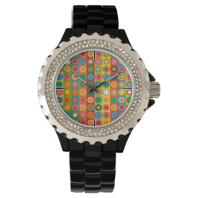 Flower Power in Rows Watch (Front)