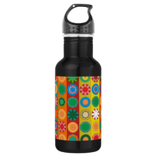 Flower Power in Rows Water Bottle