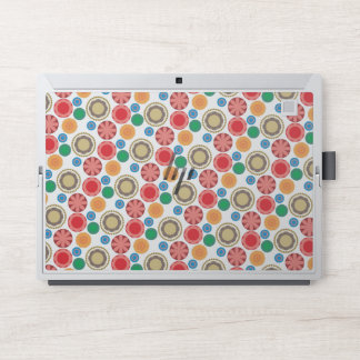 Flower Power in Rows with Transparent Background HP Laptop Skin