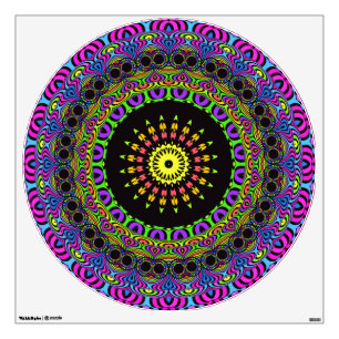 flower power kaleidoscope fractal ART I Wall Decal