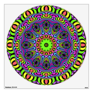flower power kaleidoscope fractal ART I Wall Sticker