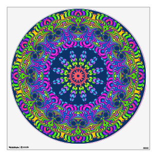 flower power kaleidoscope fractal ART II Wall Sticker