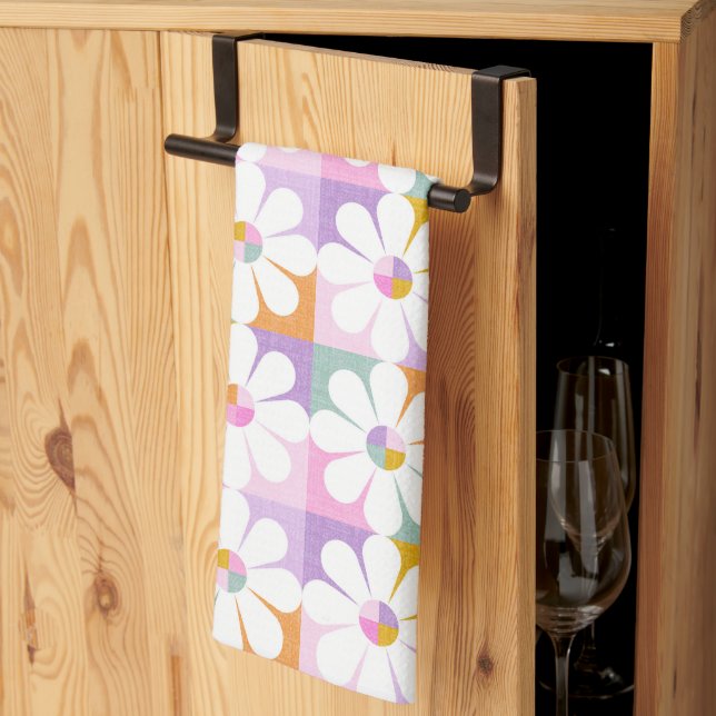 Flower power kitchen towel (Thirds Fold)