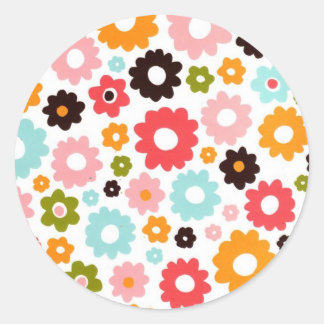 flower power(kkincade12) classic round sticker