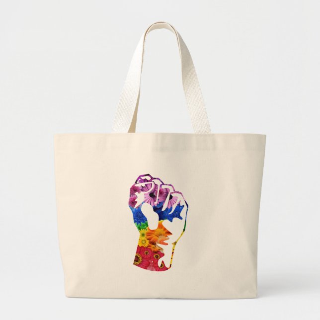 Flower power large tote bag (Front)