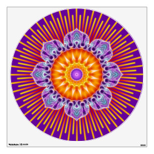 flower power lotus kaleidoscope fractal ART I Wall Sticker