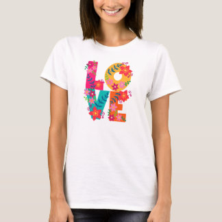 Flower power Love t-shirt L.O.V.E.