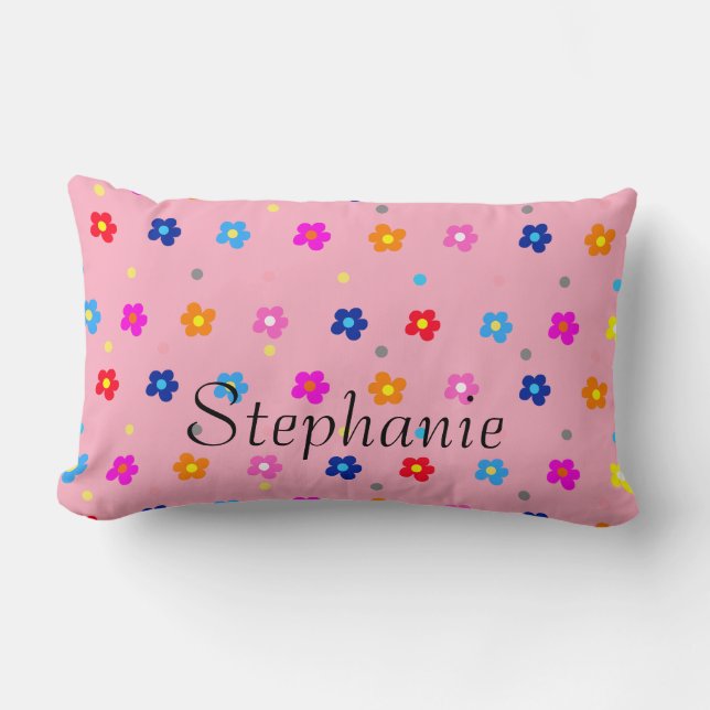 Flower Power Lumbar Pillow (Front)