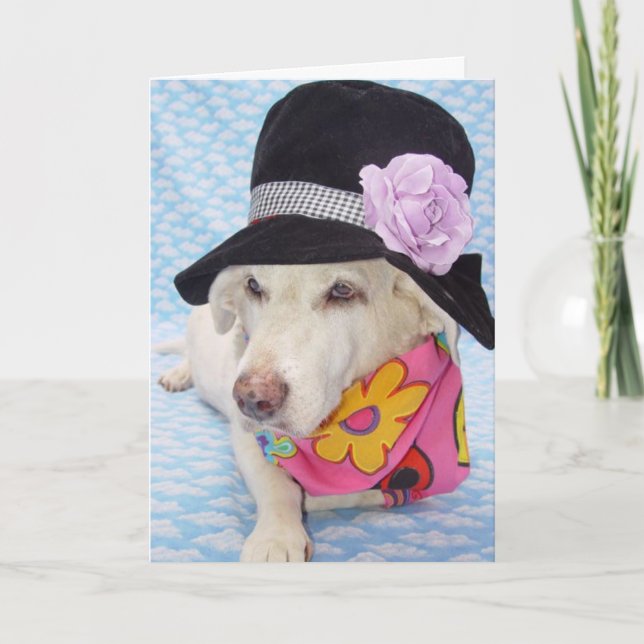 Flower Power Myrtie Birthday Card (Front)