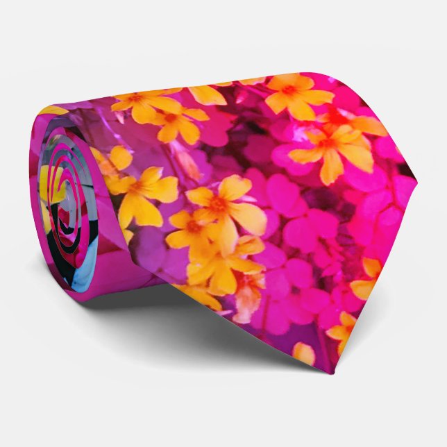 Flower Power  Neck tie (Rolled)