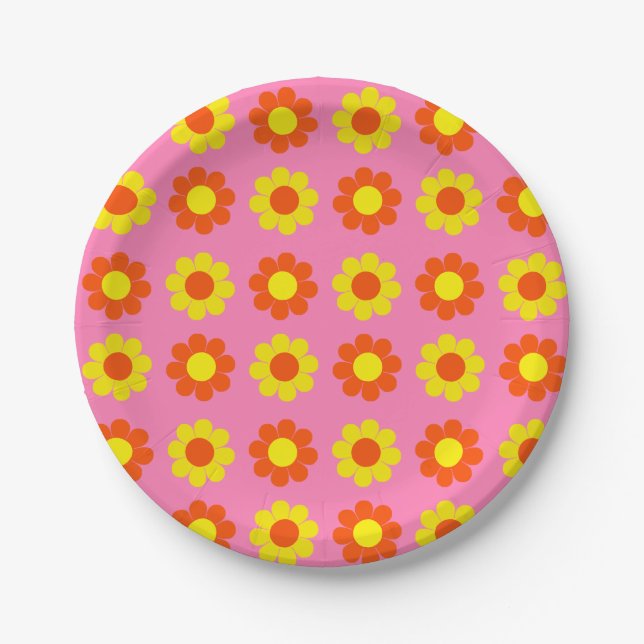 Flower Power Paper Plates (Front)