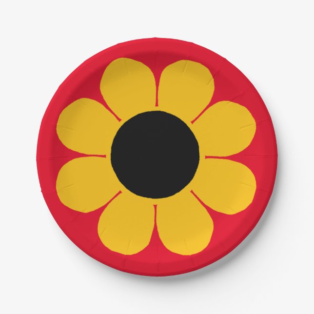 Flower Power Paper Plates (Front)