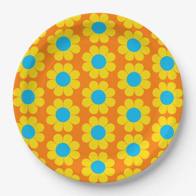 Flower Power Paper Plates (Front)