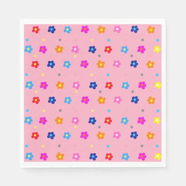 Flower Power Party   Napkins (Front)