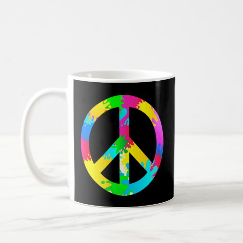 Flower Power Peace Hippie Love 60s 70s Costume Ret Coffee Mug