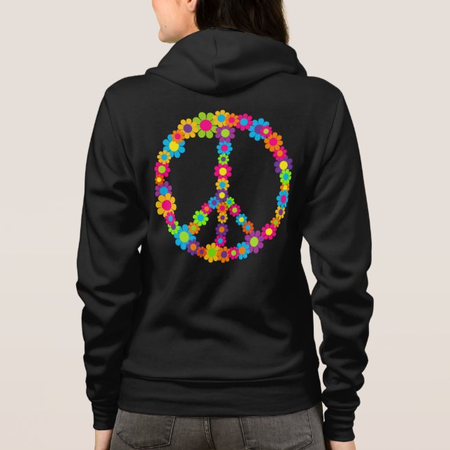 Flower Power Peace Hoodie (Back)