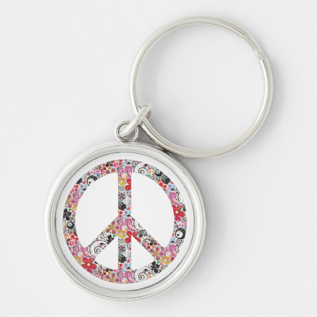Flower Power Peace I Keychain (Front)