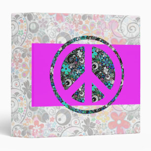 Flower Power Peace II light, pink Binder