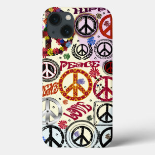 Flower Power Peace & Love Hippie iPhone 13 Case